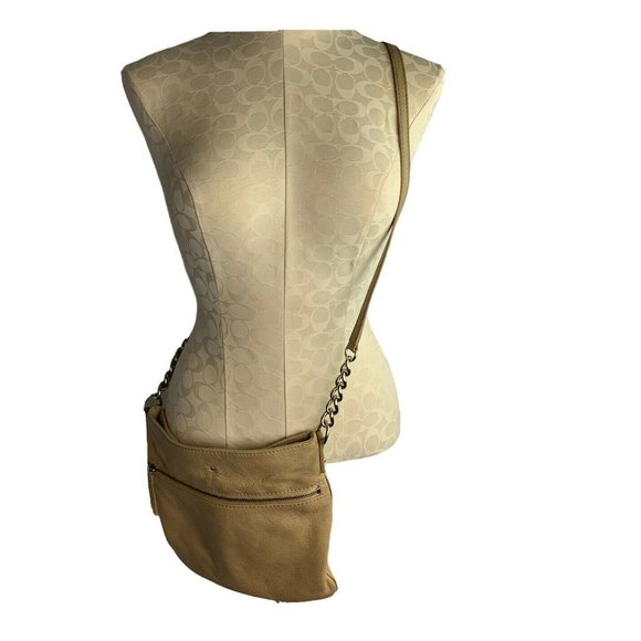 Kate Spade NY Tan Leather Organizational Crossbody Jackson Zip Top Purse - Picture 2 of 7